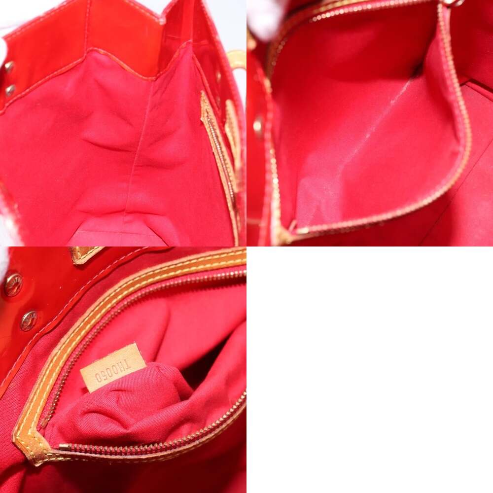 LOUIS VUITTON Monogram Vernis Reade MM Hand Bag Red Rouge M91086 - Picture 12 of 12